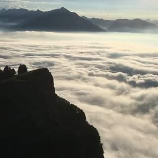 #Pause for a minute and enjoy.  #coachingFlying above the clouds in Interlaken,